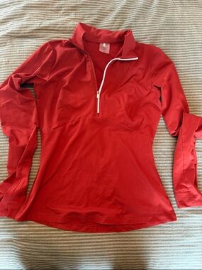 CALIA by Carrie Underwood Red Quarter-Zip Long Sleeve Top